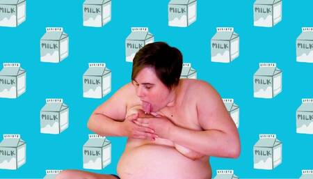 Licking Sweet Creamy Milk From Breasts