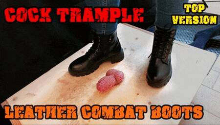 Crushing his Cock in Combat Boots Black Leather - CBT Bootjob with TamyStarly - (Top Version) - Heeljob, Ballbusting, Femdom, Shoejob, Ball Stomping, Foot Fetish Domination, Footjob, Cock Board, Crush