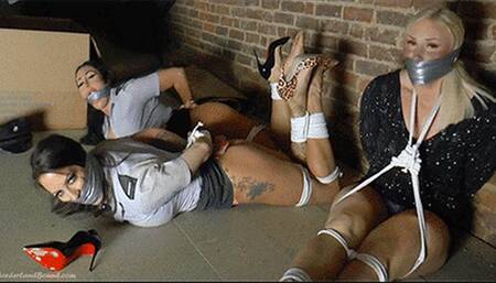 Cherry, Mila & Charlie in: Intensely Squirming Attic Hostages: Take Out That Strong Chick Too & Hide Her with the Others! (Extended Cut) (HD)