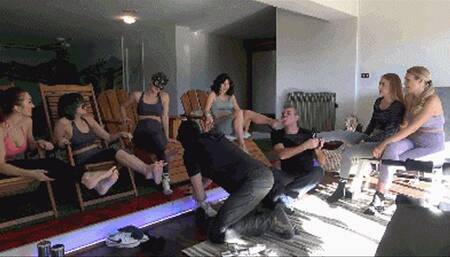 THE FEMDOM WEEKEND - Sweaty socks smelling, sweaty foot licking, EXTREME foot gagging (EPIC CLIP!)