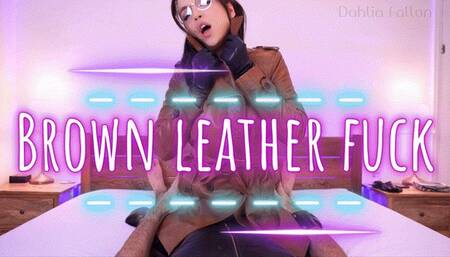 Brown Leather Coat Sex (1080 mp4)