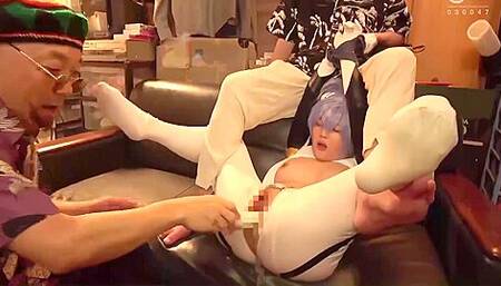 Changing A Housewife Into A Rei Ayanami Costume : Yuriko Mikumo 47 Years Old - Part.1 p6