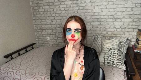 Dirty clown want to having fun!