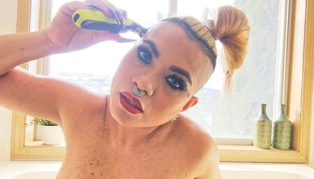 Shaving My Head And Pleasuring Myself In The Bathtub!!!