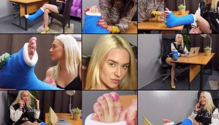 Barbie SLWC Office Dress Down and Foot Play, Cast Talk (in HD 1920X1080)