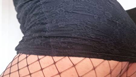 Me twerking in a dress and red lingerie