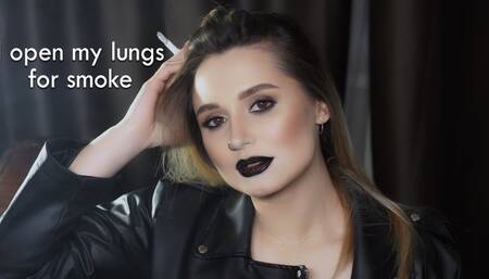 Black lipstick and cork filter