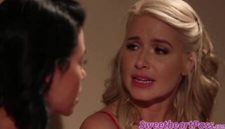 Awesome girls Anikka and Dana having hot lesbian experience