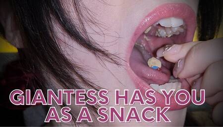Giantess Has You as a Snack