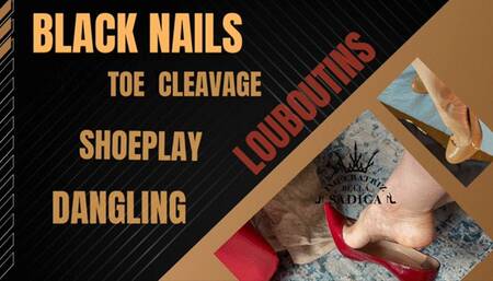 Toe cleavage with 2 Louboutins