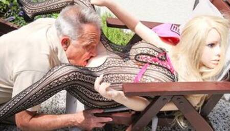 Grandpa and his fucking sexdoll