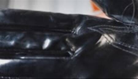 Executrix in Black Vinyl Gloves Teases and Ends you-HOM Fantasy WMV 720