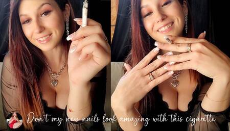 I Love How My New Nails Look with this All White Cigarette