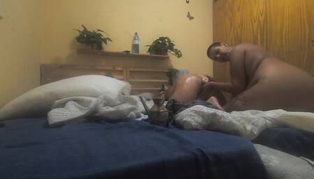 Pegging boyfriend's ass