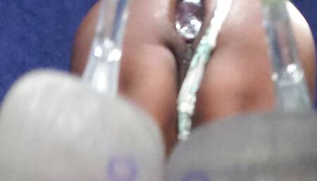 Blond black having fun