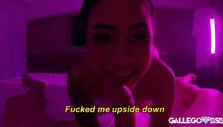 Sucking big cock and telling nasty story bout a cheating without condom !!! (SUBTITLED)