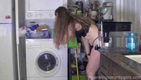 Stevie Spanked Over Laundry