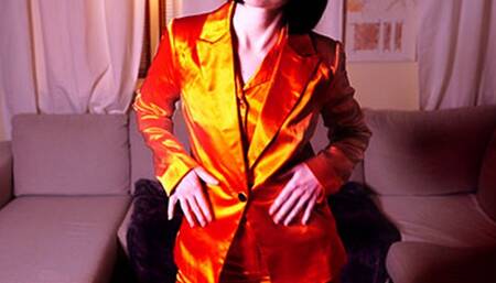 My super sexy orange satin suit [wmv]