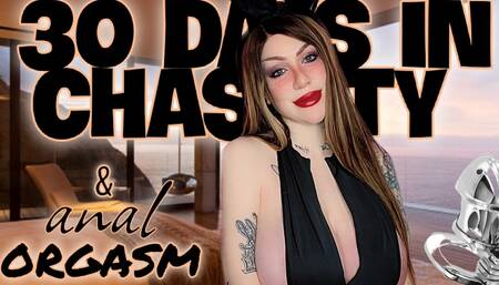 30 days in chastity & anal orgasm