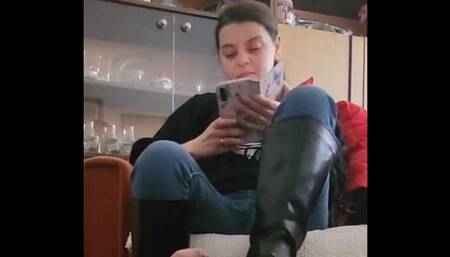 Smoking while doing a footjob