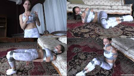 She wants to be Taped: Cali Logan asks to be Bound and Gagged with Duct Tape (mob)