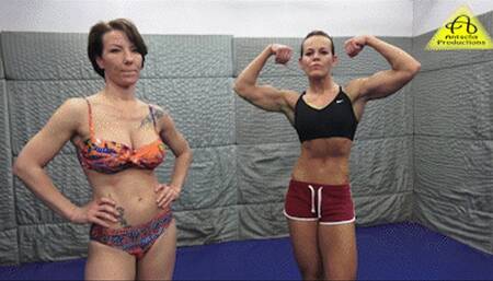 Kim vs Zsuzsa female comptetitive wrestling