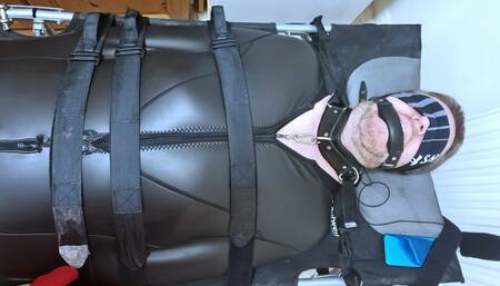 Gauze polishing and post orgasm torment on man in neoprene sleepsack 2-BBW domination,BBW bondage,amateur,sleep sack,man in bondage,male bondage,man tied up,bound and gagged man,strapped down,