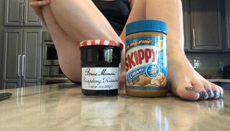 Making a PB&J Sandwich with My Feet