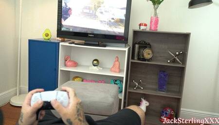 Alice Visby Distracts me With Her Mouth and Pussy While I Play COD