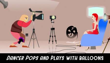 Dancer Evangeline pops Balloons