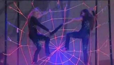 Dorothy Black and Ginger Jones performs naked on the stage