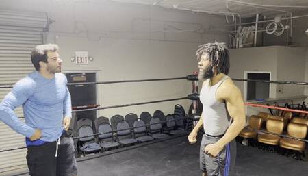 Strip match: muscled hotties battle it out