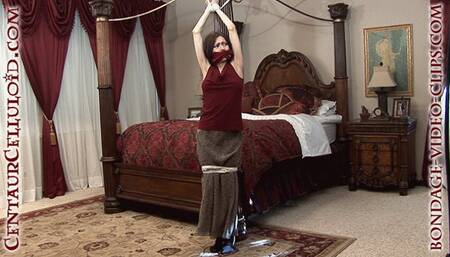 Secretary Natasha Flade Roped to Post & Topless in Home Invasion! (FULL HD) # BONDAGE #DID #PANTYHOSEBONDAGE