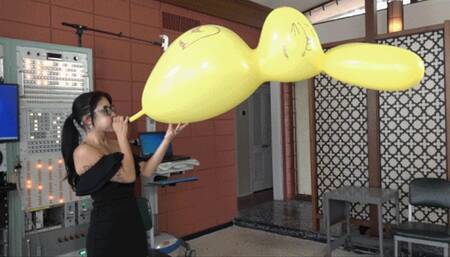 Sushii Blows a Giant Bunny Balloon (MP4 - 1080p)