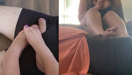 BARE FEET MEET SORE BUSTED BALLS! BAREFOOT BALL PLAY!