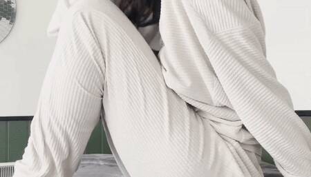 MILF foot job for the neighbour