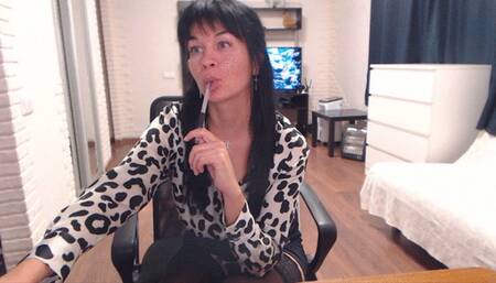 Dirty secretary fucks black cock