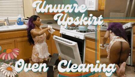 Unaware Upskirt Oven Cleaning