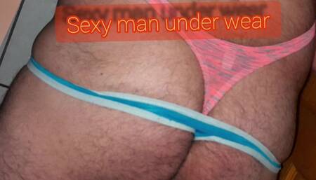 Nice masturbation using blue thong