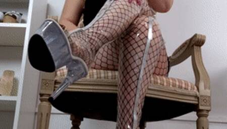 (338) My Shoe Collection 003: Pleaser Clear Thigh High Boots (Mobile, MP4)