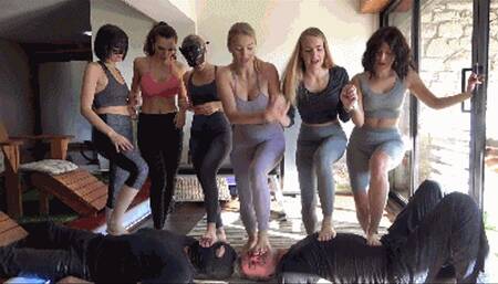 THE FEMDOM WEEKEND - BRUTAL trampling, sweaty feet licking