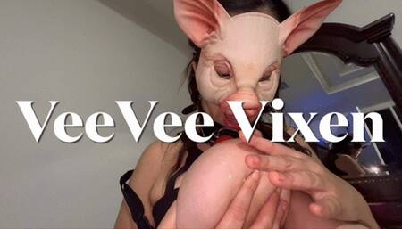 Piggy’s tied purple tits