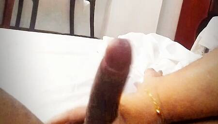 Cuckold married grandmother gives a rich handjob and then puts it in her mouth