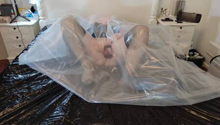 Dirty tv slut plastic and pvc feitish