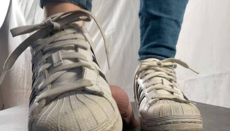 A Cockcrushing Dream in Adidas Superstars - CBT and Shoejob with huge cumplosion under sneakers - slave- 4k