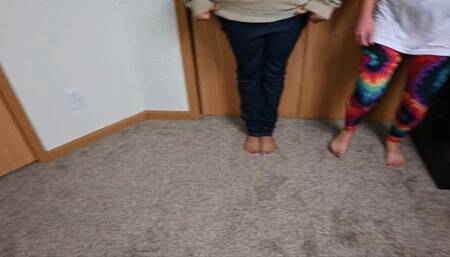 Stomped on by two pairs of feet (720)