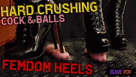 Cock & Balls Hard Crush in Sexy High Heels with TamyStarly - (Slave POV Version) - Trample, Bootjob, CBT, Heeljob, Ballbusting, Femdom, Shoejob, Ball Stomping, Foot Fetish Domination, Footjob, Cock Board, Crush, Trampling
