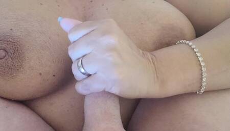 What good hands my Mohican has to caress my breasts!!