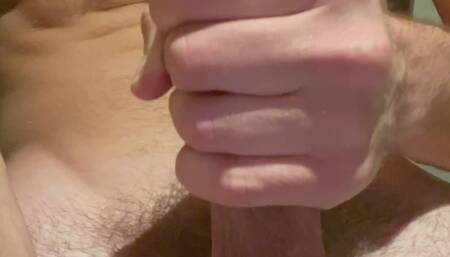 Jerking my big man cock