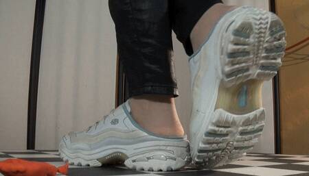 Tanja flattens my penis under her comfy Skecher's slippers - Cam 2